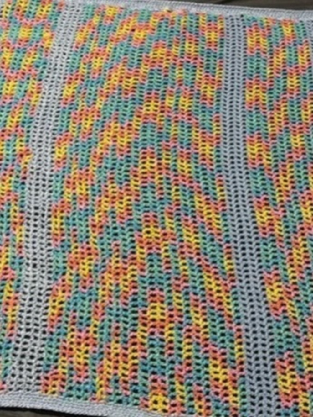 Multicolor Crochet Blanket Throw